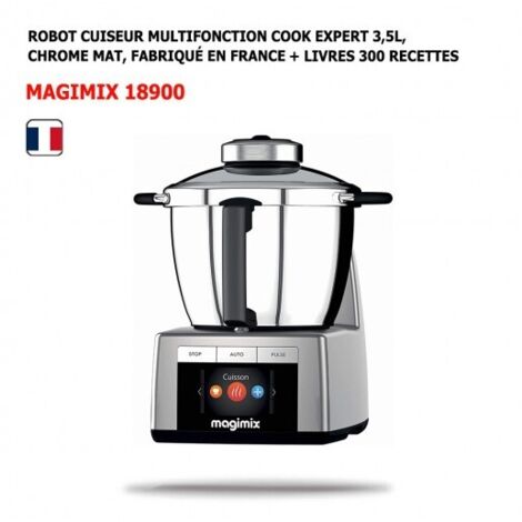 Magimix – Robot cuiseur multifonction 3,6 L – Système de chauffe par induction – 18 vitesses + Pulse – Cuve métal double paroi – 12 programmes automatiques (1/5)