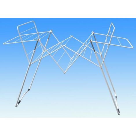 Etendoir à poser 18m en acier plastifié blanc – Dimensions 150 x 65 x 108 cm – Capacité d'étendage 18 m – Tubes d. 16 mm – Faverge (1/3)