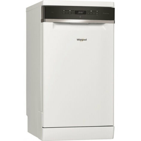 Whirlpool – Lave-vaisselle 45 cm 10 couverts 43 dB – Technologie PowerClean Pro – Départ différé jusqu'à 24h – Consommation d'eau 9L par cycle - WSFO3T223P