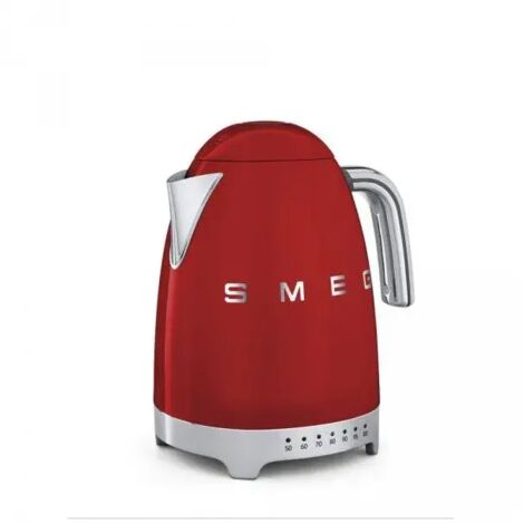 SMEG Bouilloire 1.7 L Rouge avec réglage de la température - Année 50
