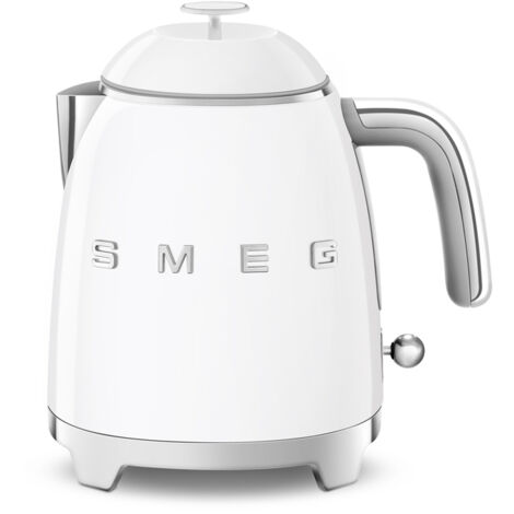 Smeg – Bouilloire sans fil 0.8 L blanche rétro 1400 W – Ouverture 80° – Base antidérapante – Socle 360° – KLF05WHEU