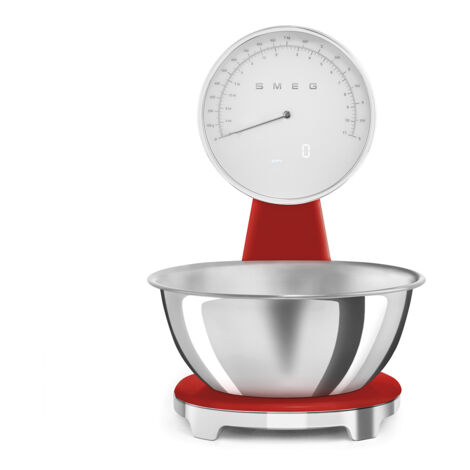 Balance de cuisine électronique 5kg-1g rouge - Smeg - KSF01RDWW (1/4)