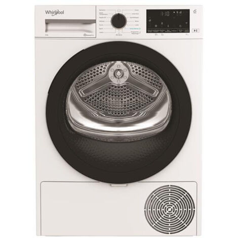 Whirlpool – Sèche-linge à pompe à chaleur 8 kg – Technologie 6ème Sens – 15 programmes – Moteur SilentSpin – Classe C – 63 dB – Dimensions 598x846x607 mm - CWD84MWBSFR