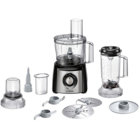 Bosch – Robot multifonction 800W MCM3501M – 2 vitesses + fonction pulse – Hachage, mélange, pétrissage – Pour préparation culinaire rapide