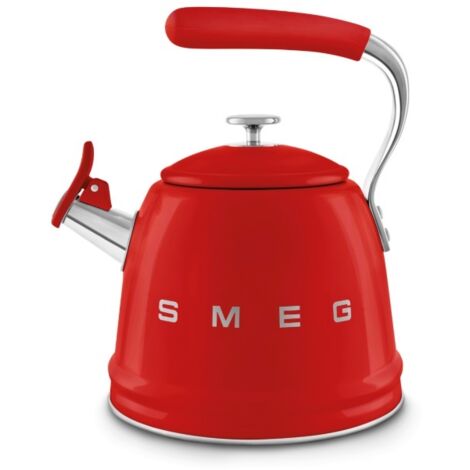 Smeg WKF01RD Bouilloire sifflante rouge 2,3L design Années 50