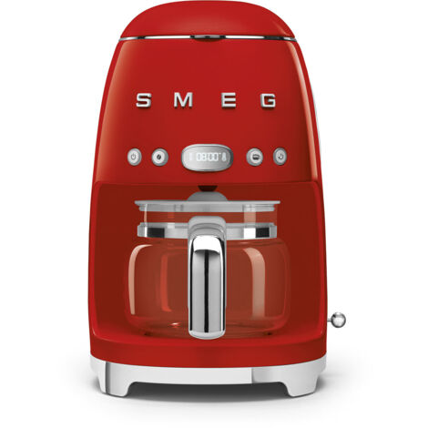 Smeg – Cafetière filtre programmable 10 tasses 1050W rouge – Afficheur numérique LED – Fonction maintien au chaud 40 min – Filtre réutilisable inclus - dcf02rdeu