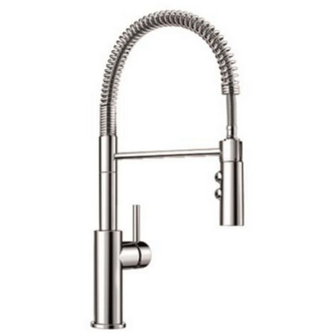 Blanco – Mitigeur de lavabo chromé Cartris-S – Douchette flexible double jet – Écoulement orientable 360° – Cartouche céramique – 521476 (1/10)