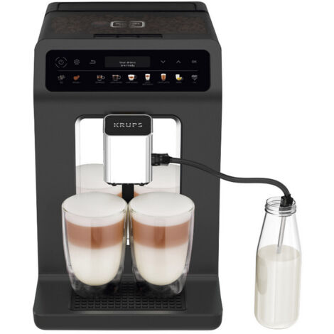 Krups – Cafetière expresso automatique 1450W – 2 tasses – Interface tactile XL – 17 boissons – Compatible café en grains – YY4328FD