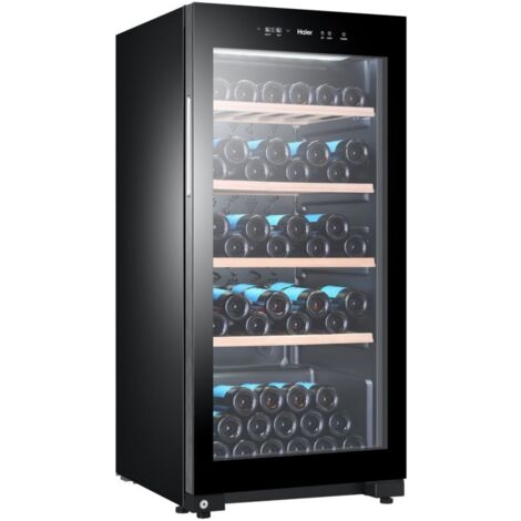 Haier – Cave à vin de vieillissement 105 bouteilles – Porte vitrée anti-UV – Classe énergétique A – Système anti-vibration – WS105GA (1/5)