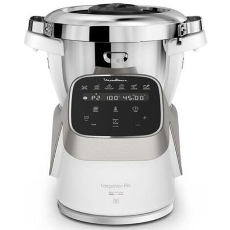 Moulinex – Robot cuiseur Companion Pro 4,5L avec balance intégrée – 15 modes de cuisson – Silencieux – HF850810