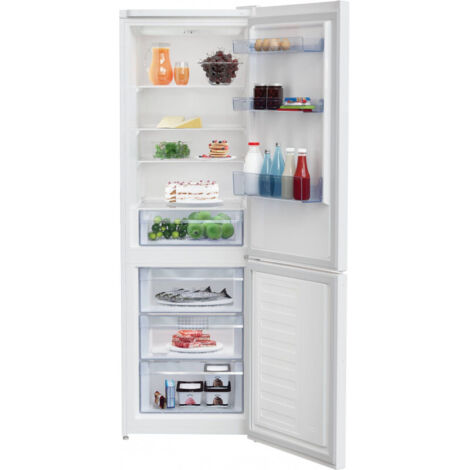 Beko – Réfrigérateur combiné 343 L – 2 portes – Dégivrage automatique – Technologie MinFrost – Clayettes en verre – 38 dB
