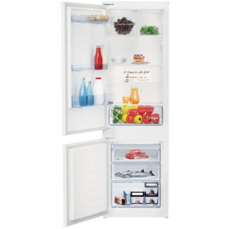 Beko – Réfrigérateur combiné intégrable 271 litres – Volume net 193L – Congélateur 78L – Froid statique – Niveau sonore 35dB – Fixation par glissières - BCSA285K4SNLH