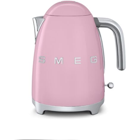 Smeg – Bouilloire sans fil 1,7 L rose – Puissance 2400 W – Design rétro Années 50 – Filtre anti-calcaire inox amovible - KLF03PKEU