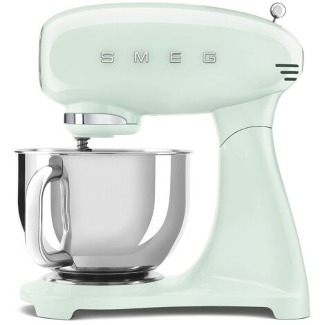 Smeg – Robot pâtissier 4,8 L 800 W avec 10 vitesses – Moteur à transmission directe – Couleur vert d'eau – SMF03PGEU