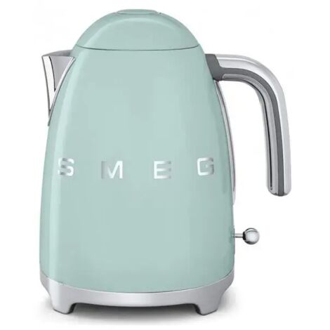 CMT – Bouilloire 1.7 L vert d'eau – Années 50 – Acier inox verni – Puissance 2400 W – Arrêt automatique – Filtre anti-calcaire amovible