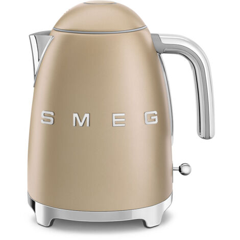 Smeg – Bouilloire sans fil 1,7L 2400W or – Acier inoxydable – Socle pivotant 360° – Arrêt automatique – KLF03CHMEU