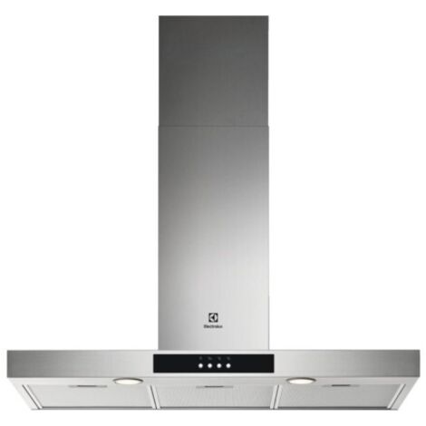 Electrolux – LFT429X – Hotte décorative murale 90 cm – Débit 600 m³/h – Niveau sonore 51 à 68 dB – Classe C – Éclairage LED intégré – Mode évacuation ou recyclage