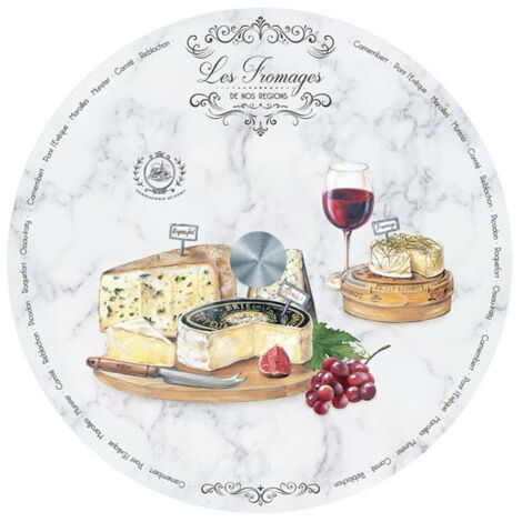 Plateau à Fromage Tournant 32 Cm - Les Fromages De Nos Régions - Easy Life