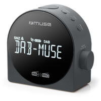 Radio-réveil double alarme noir - Muse - m185cdb