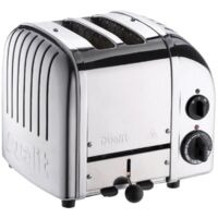 Grille-pain 2 tranches inox – Puissance 1200 W – 2 larges fentes réglables 2,8 cm – Fonction décongélation et bagels – Unbekannt