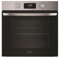 Indesit – Four multifonction chaleur tournante 71 L pyrolyse A++ – 9 modes de cuisson – Inox – IO278PX