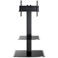 Meuble TV pied fixe pour écran 19-32 pouces – Compatible VESA 75-300 – Charge max 25 kg – Étagère en verre trempé – 35063 – Erard
