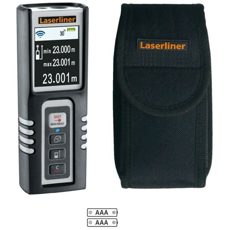 PREXISO Télémètre Laser 2 en 1, Mètre Ruban Laser Rechargeable