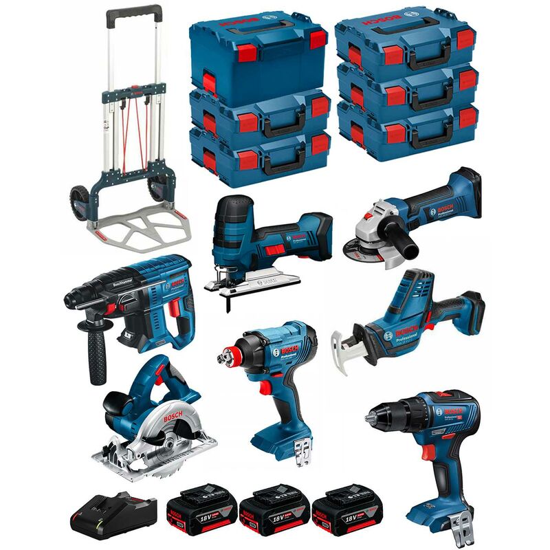 0615990K9H 8 Tool Kit 18V - 7 Machines + LED Light + 4 x 5,0Ah Li-Ion  Comboset