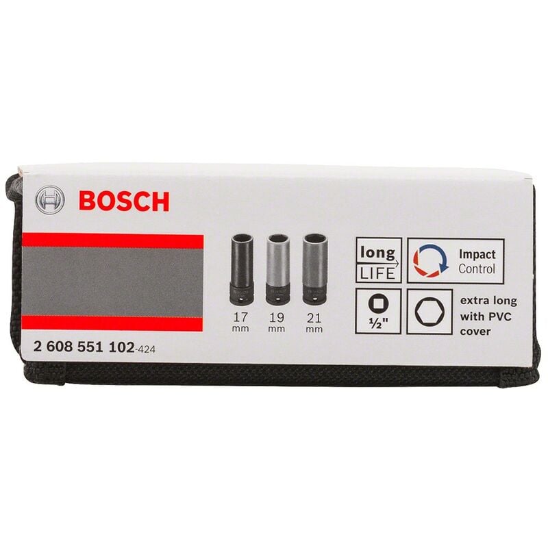 Adaptateur Bosch Impact Control 6 pans 1/4  pour douille à carré