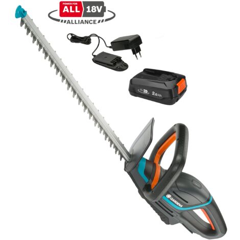GARDENA Taille-haies ComfortCut 50/18V POWER FOR ALL. Prêt à l'emploi avec outil, batterie et chargeur inclus. (14730-20)