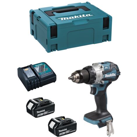 Perceuse à Percussion MAKITA DHP492RFJ (2 x 3,0Ah DC18RC MAKPAC 2)