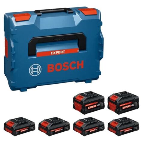 Pack de 4 batteries Bosch 18V – 2 x 4.0Ah + 2 x 8.0Ah – Technologie sans languette – Autonomie extrême pour outils énergivores