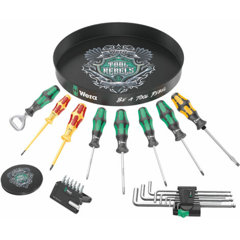 Wera – Coffret multi-outils 29 pièces – Tournevis isolés VDE pour vis à fente et cruciformes – Clés mâles coudées Hex-Plus – Édition limitée (1/5)