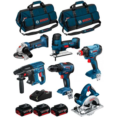 Pack perceuse-visseuse GSR 18V-28 + perforateur GBH 18V-21 + coffret  vissage IMPACT 36 pièces BOSCH