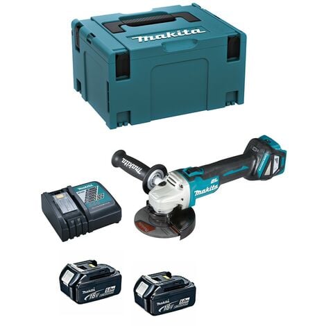 Meuleuse MAKITA DGA511RTJ - 18V - 5,0Ah - 2 batteries 18V 5 Ah avec chargeur