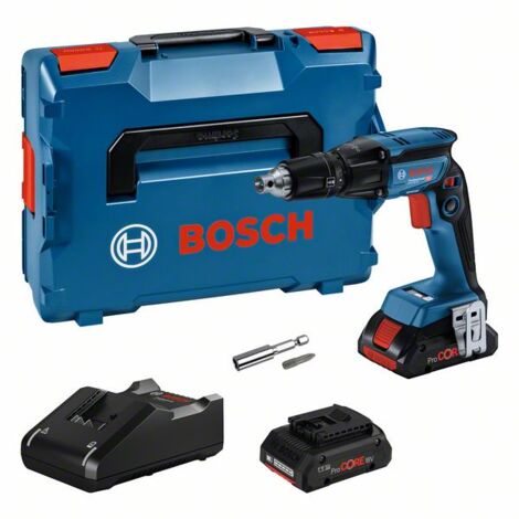 Visseuse pour cloisons sèches Bosch GTB 18V-45 Brushless 18 V avec deux batteries