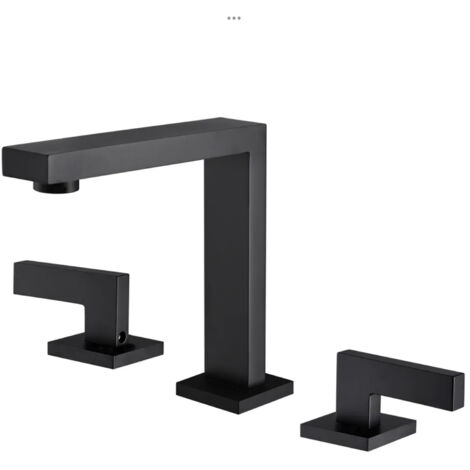 ROBINET DE LAVABO SUR PLAGE 302 EN LAITON NOIR COLLECTION ALPHÉE (1/5)