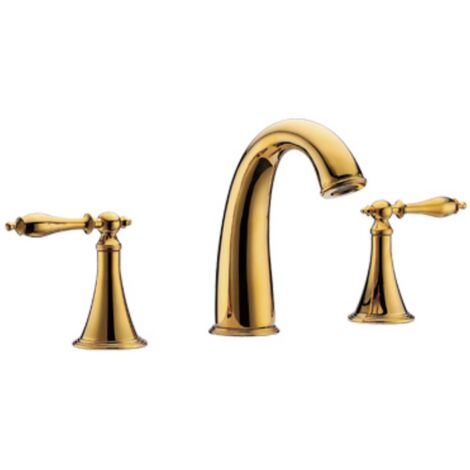 Robinet de lavabo sur plage B019G - Laiton doré - Collection Scamandre