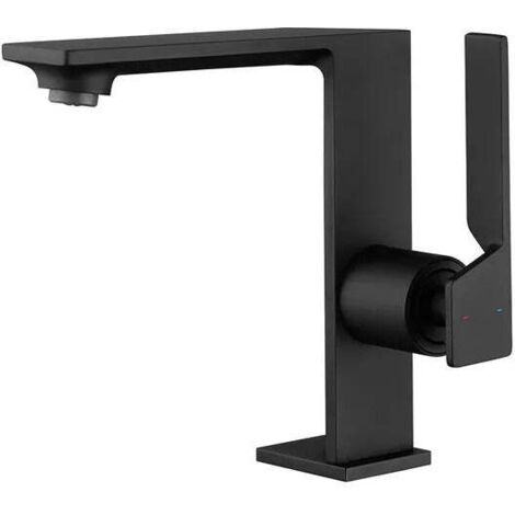 Robinet de lavabo noir 009 en laiton noir collection Céphise (1/3)