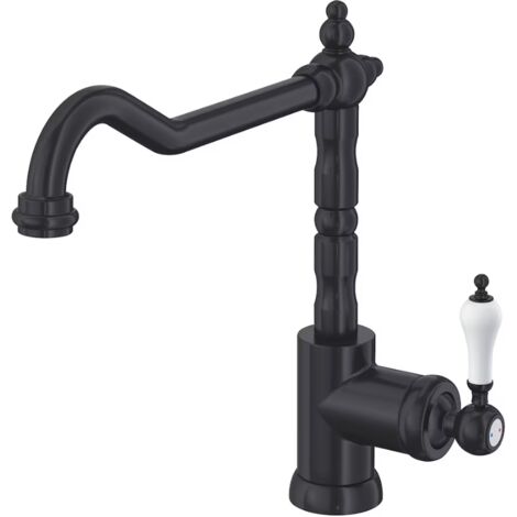 Robinet de cuisine en laiton 025 en laiton black collection Céphise (1/4)