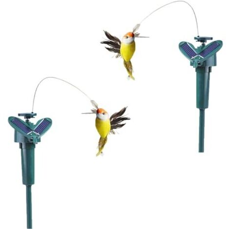 Stück Solarkolibri – 13 x 8 x 8 cm großer schwimmender Solarkolibri aus ABS, realistischer Solarkolibri für den Garten im Freien, Solarkolibri gegen Insekten, Solarkolibri gegen Fliegen, für Garten un (1/5)
