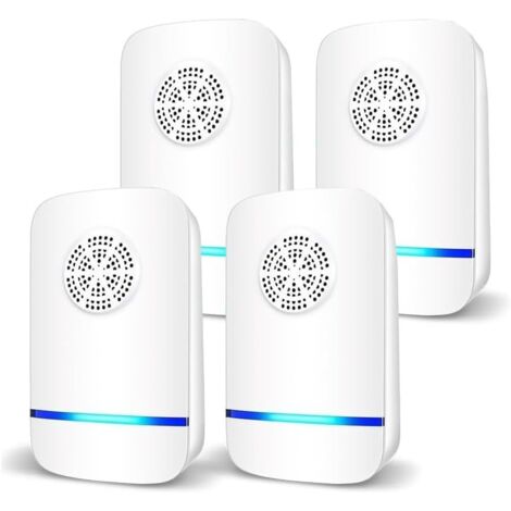 Ultraschall-Mäuseabwehr, 4er-Pack, Anti-Ratten, geräuschlos, ungiftig, wirksam gegen Mäuse und Ratten, keine Strahlung, Ultraschall-Nagetierabwehr