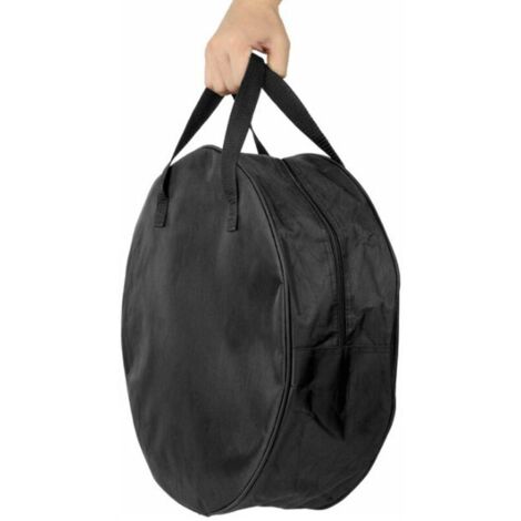 40,6 cm Kabel-Organizer-Tasche mit Tragegriff, Doppelreißverschluss, schwarz, runde Aufbewahrungstasche für Wasserschläuche, für Wohnwagen, Gartengeräte, 600D Oxford-Gewebe (1/5)