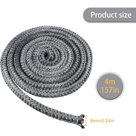 Geflochtene Graphit-Dichtung 1000 Mm – Flexibel, 3x3 Mm, Für Pumpen, Ventile, Wellen, Temperaturfest Von -200 Bis +800 °C, Druck 40 MPa