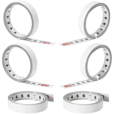 6er-Pack selbstklebende Maßbänder aus Karbonstahl – zum Messen vertikaler Objekte wie Werkbänke (Vorderseite, Rückseite, Mitte) (1/5)