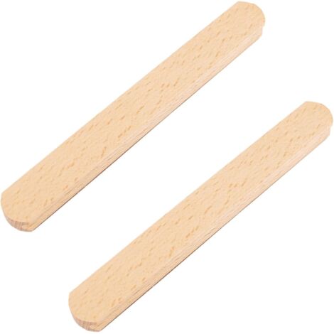 Schiebetürgriff, 172 mm, massives Buchenholz, selbstklebend, für Schrank, Schublade, Fenster, Glastür, 2er-Pack