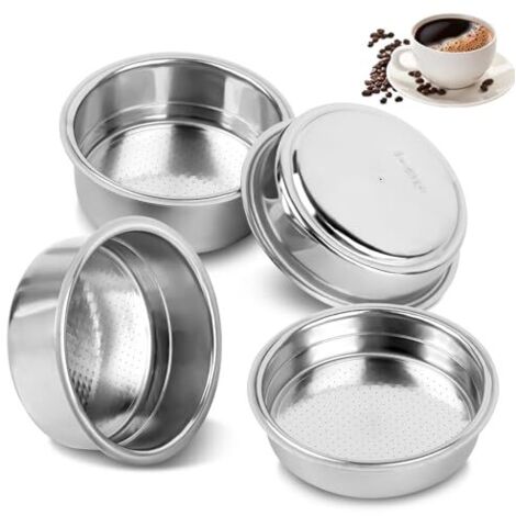 KIMISS Kaffeepucksieb 61mm - 2 Stück, Aus Rostfreiem Edelstahl 304, Wiederverwendbar Für Portafilter & Siebträger
