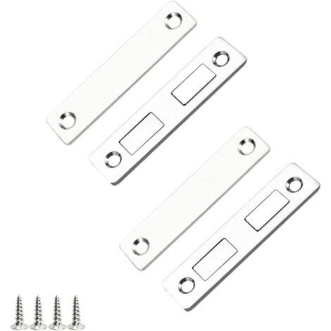 [NIE BENUTZT]2er-Pack unsichtbare, ultradünne, flache Magnete für Türschränke – starke Haftung, selbstklebend, mit Schrauben für Schiebetüren, Schränke, Schubladen  Schrankbeschläge mit Magnetverschlu