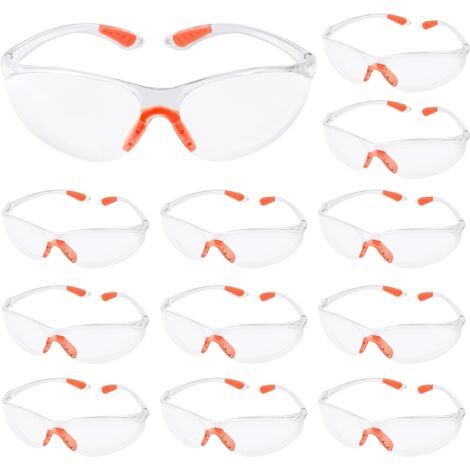 [NIE BENUTZT]Schutzbrille, Arbeitsbrille, Anti-Rutsch-Schutzbrille mit klaren Gläsern und Nasensteg aus Gummi, transparente PC-Brille (1/5)