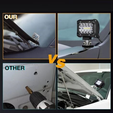 2 Stück 4 Zoll 60W LED-Lichtleiste Mit Anhängerkupplungs